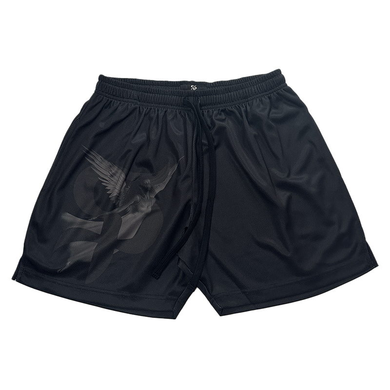 Black Monochrome Shorts