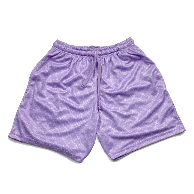 Lavender Monogram Shorts